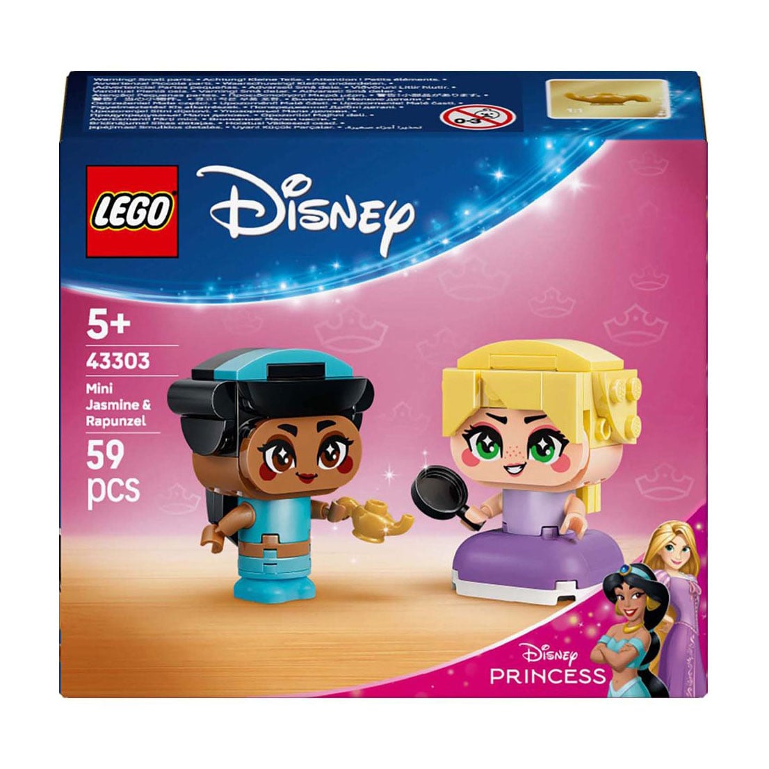 Конструктор LEGO Disney Princess Мініпринцеси Жасмін та Рапунцель, 59 деталей, від 5 років (43303)
